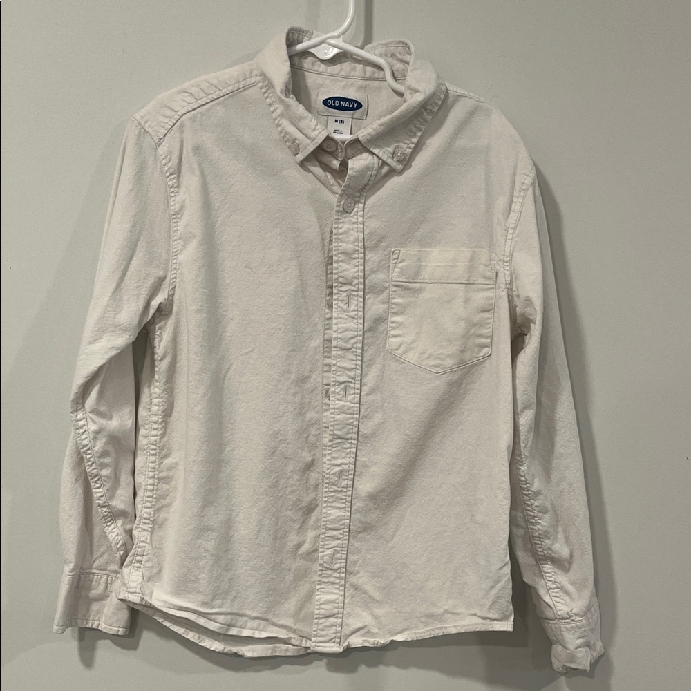Old Navy Youth Boys White Button-Down Shirt